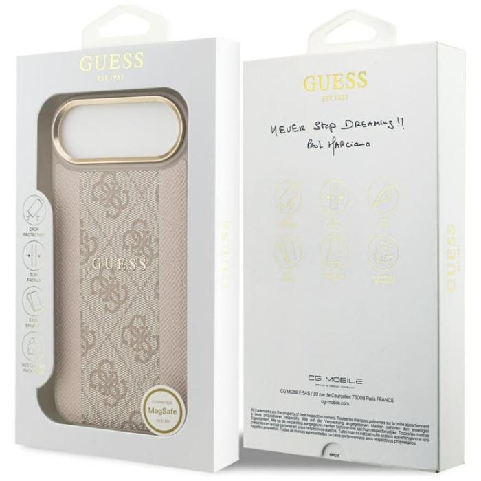 Guess - Guess iPhone Air Mobilskal MagSafe 4G Stripe - Rosa