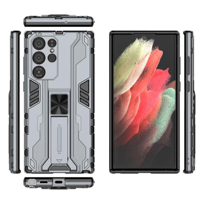 OEM - ShockProof Kickstand Skal Galaxy S22 Plus - Grå
