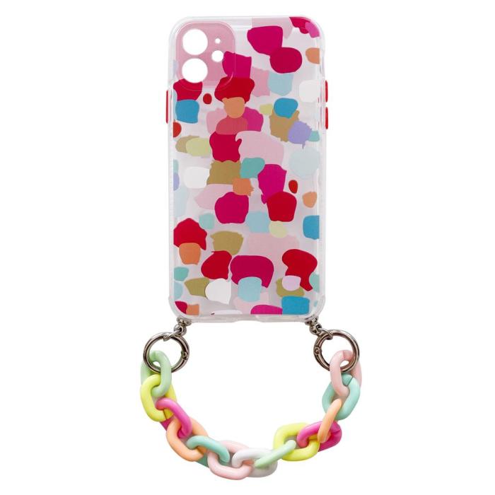 OEM - Color Chain Pendant Gel Flexible Mobileskal iPhone 8 Plus / 7 Plus - Flerfargad