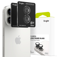 Ringke - [2-Pack] Ringke iPhone 17 Härdat Glas Kameraskydd - Svart