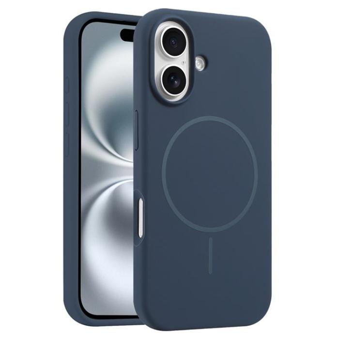 A-One Brand - iPhone 16 Plus Mobilskal MagSafe Silikon Anti Drop - Sapphire