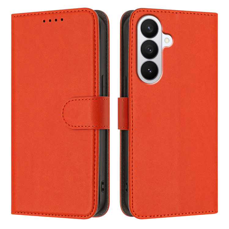 Galaxy S26 Pro Plånboksfodral Solid Color Läder - Orange | 2353 | AlltMobil
