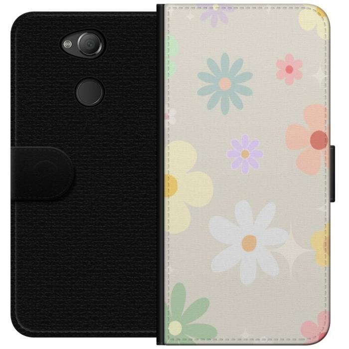 iSecrets - Plånboksfodral till Sony Xperia XA2 med fejdande blommor