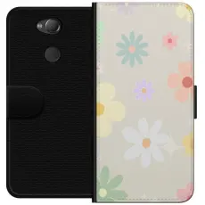 Gustaf - Pl&aring;nboksfodral till Sony Xperia XA2 med fejdande blommor