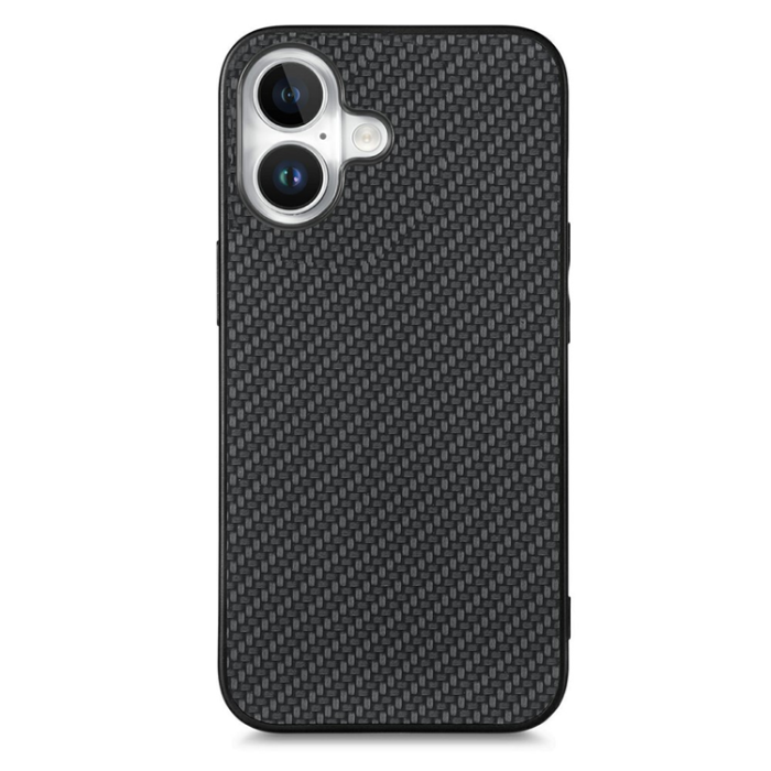 A-One Brand - iPhone 17 Mobilskal Carbon Fiber PU Läder - Svart