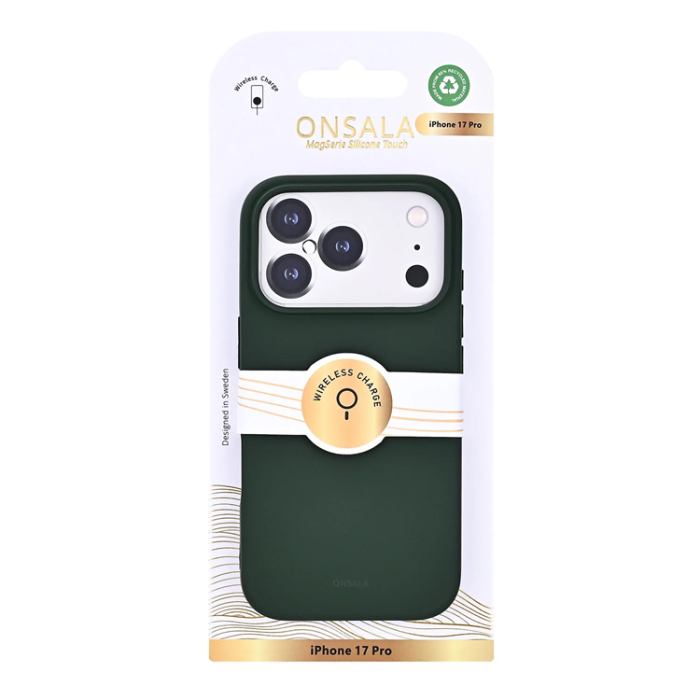 Onsala - ONSALA iPhone 17 Pro Mobilskal med Silikonkänsla - Olivgrön