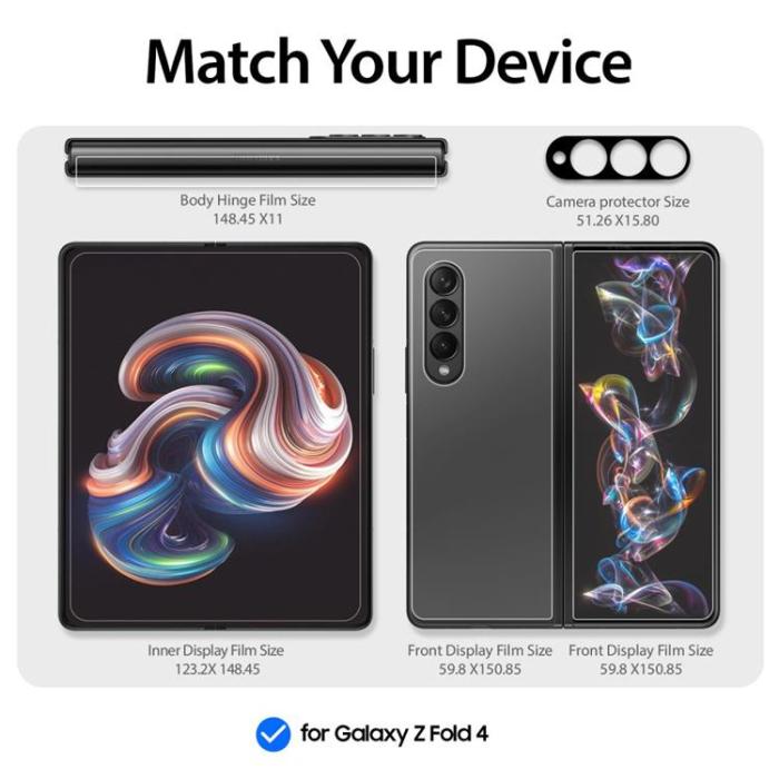 UTGATT - Whitestone Galaxy Z Fold 4 Härdat glas Full & Kameralinsskydd Premium Film