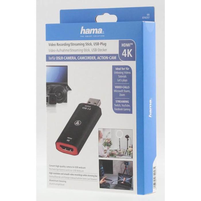 Hama - Hama Capture Card USB HDMI 4K till 1080P USB-C-adapter
