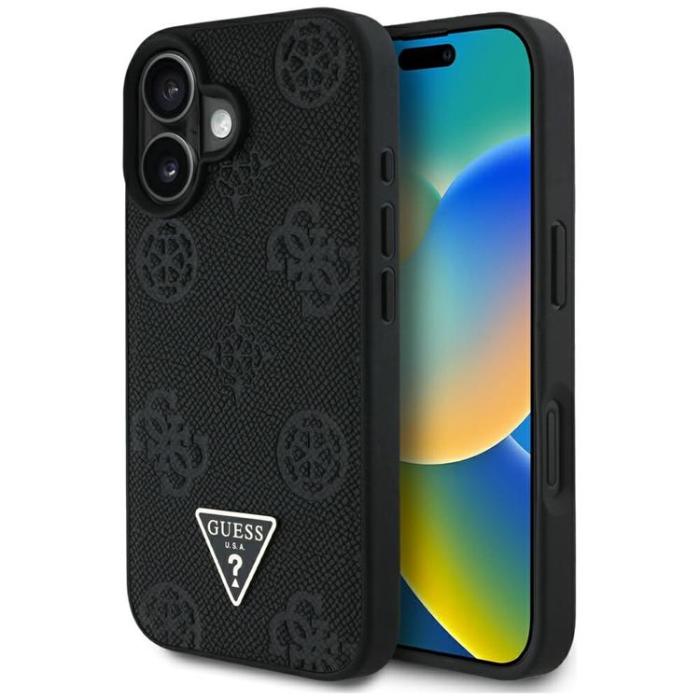 Guess - Guess iPhone 16 Mobilskal MagSafe Hot Stamp Peony Triangle