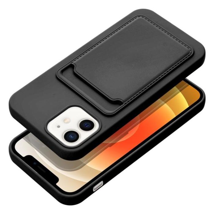 Forcell - Forcell Apple iPhone 12 Skal Korthållare - Svart