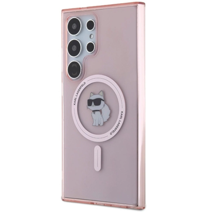 KARL LAGERFELD - Karl Lagerfeld Galaxy S24 Ultra Mobilskal Magsafe IML Choupette - Rosa