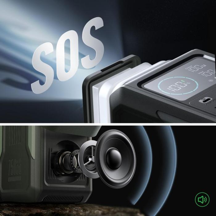 Joyroom - Joyroom Powerbank 75000mAh 100W 3xUSB-C 3xUSB-A - Grön