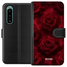 Gustaf - Pl&aring;nboksfodral till Sony Xperia 5 IV med Crimson Rose