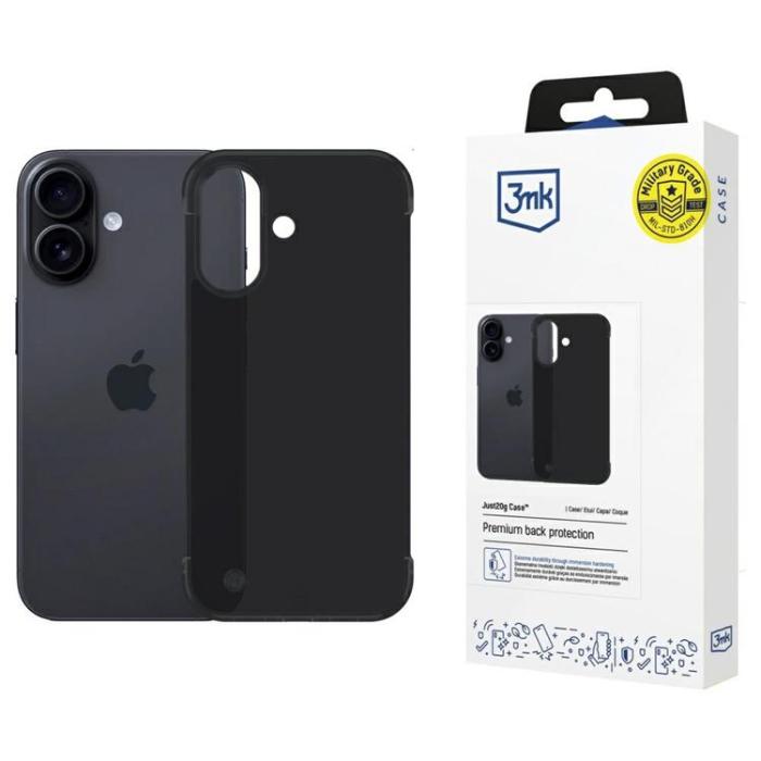 3MK - 3MK iPhone 16 Plus Mobilskal Matt Just20g - Svart