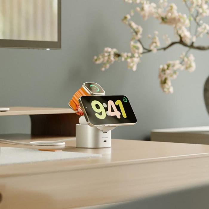 ALOGIC - Alogic Qi2 4-in-1 Trådlös Laddare iPhone, Apple Watch, AirPods
