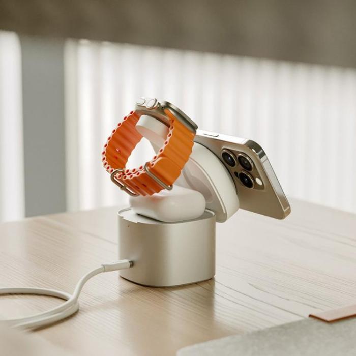 ALOGIC - Alogic Qi2 4-in-1 Trådlös Laddare iPhone, Apple Watch, AirPods