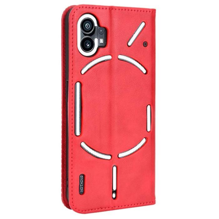 UTGATT1 - Nothing Phone 1 Plånboksfodral Vintage - Röd