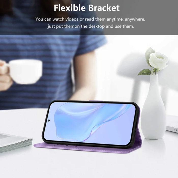 A-One Brand - Sony Xperia 10 VII Plånboksfodral Solid color Läder - Lavender