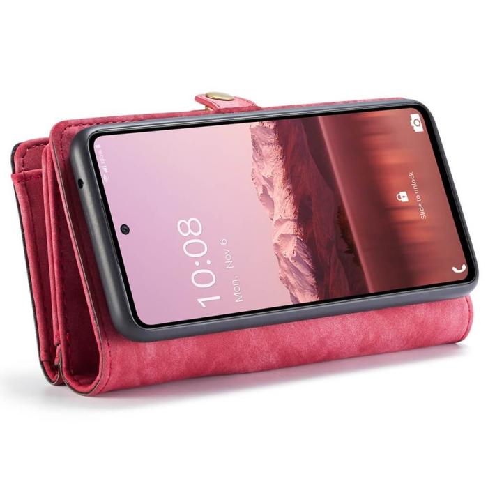 Caseme - CASEME 2-in-1 Plånboksfodral Samsung Galaxy A53 5G Detachable - Röd