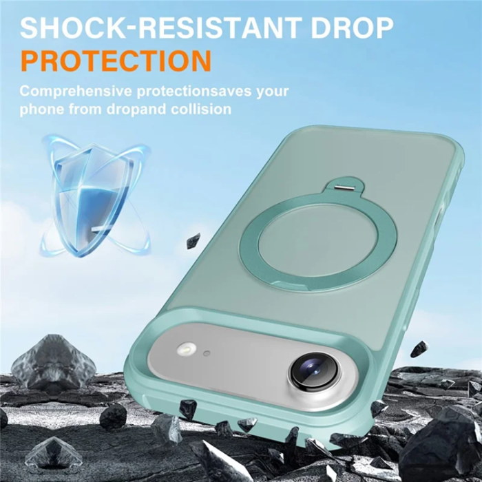 A-One Brand - iPhone Air Mobilskal MagSafe Kickstand TPU + PC - Lake Blå