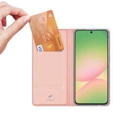 Dux Ducis - DUX DUCIS Samsung Galaxy A57 Fodral Konstl&auml;der St&auml;llfunktion - Rosa