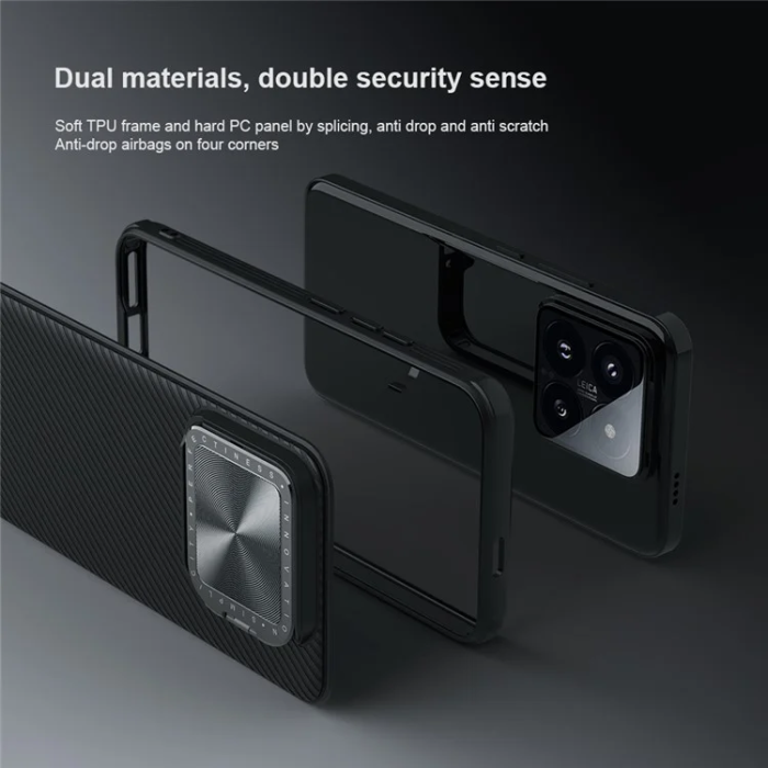 Nillkin - Nillkin Xiaomi 14 Pro Mobilskal MagSafe CamShield Prop - Grön