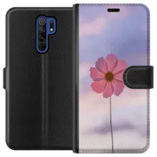 Gustaf - Pl&aring;nboksfodral till Xiaomi Redmi 9 med Rosa blomma