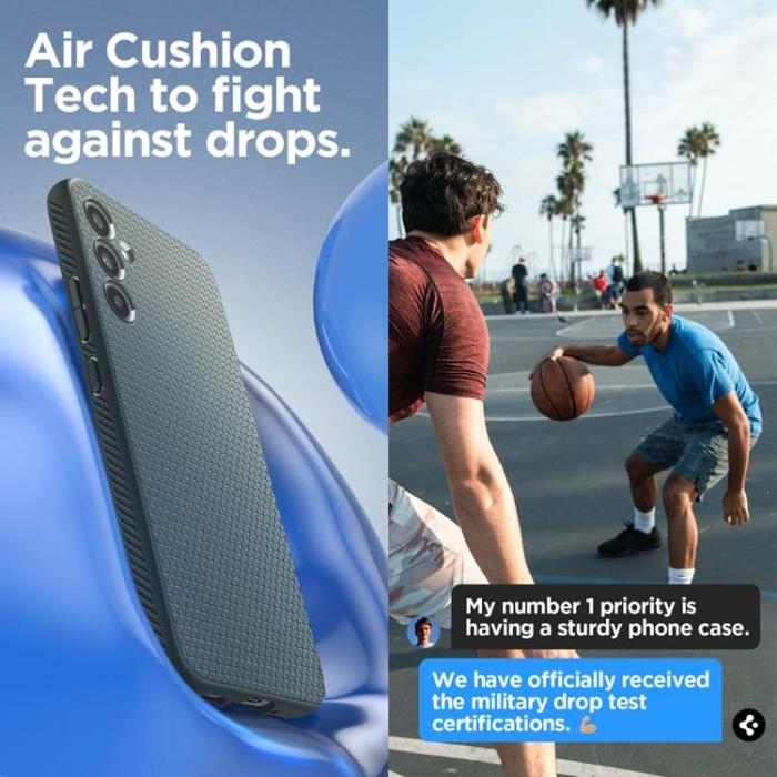 Spigen - Spigen Galaxy A34 5G Mobilskal Liquid Air - Abyss Grön