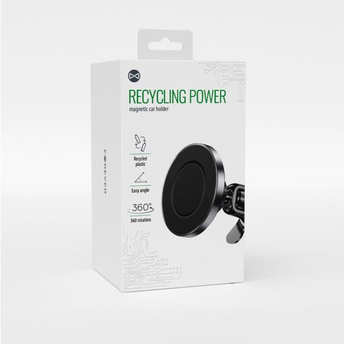 Forever Recycling - Forever Magnetisk Bilhållare för Luftventil RUS34-MG-K - Svart