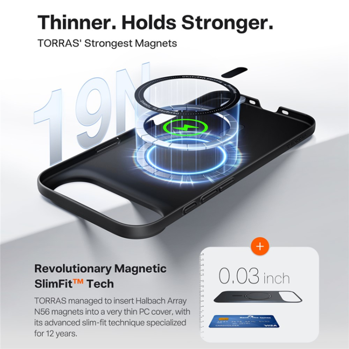 Torras - TORRAS Mobilskal till iPhone Air MagSafe Shockproof - Svart