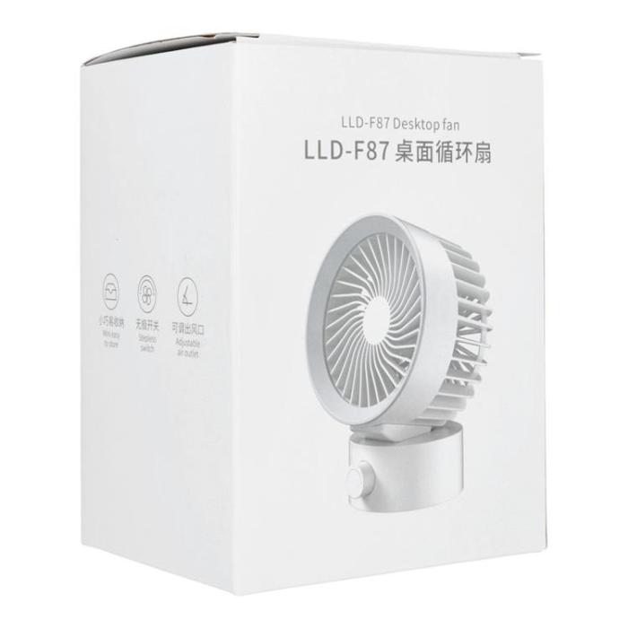 OEM - Skrivbordsfläkt USB-A LLD-F87U - Vit