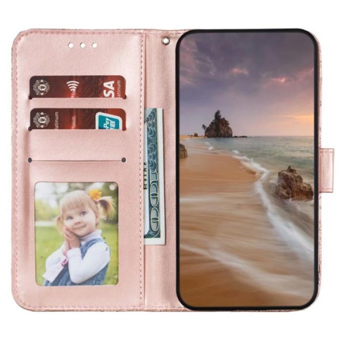 OEM - Samsung Galaxy S26 Plånboksfodral Konstläder Flip - Roséguld