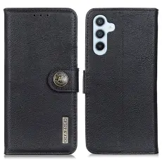 KHAZNEH - KHAZNEH Galaxy S23 FE Plånboksfodral Cowhide - Svart