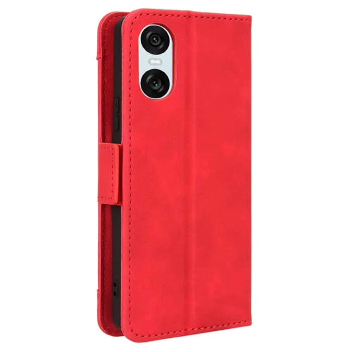 A-One Brand - Sony Xperia 10 VI Plånboksfodral Läder - Röd
