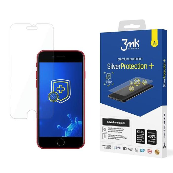 3MK - 3mk iPhone 7/8/SE Plastfilm skärmskydd Silver Protection+