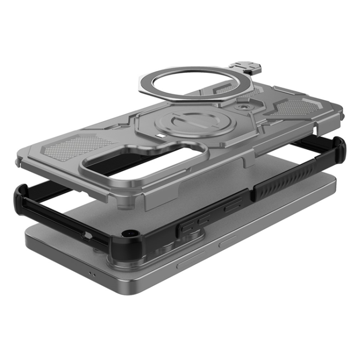 A-One Brand - Galaxy S26 Ultra Mobilskal Rotating Metal Kickstand - Grå