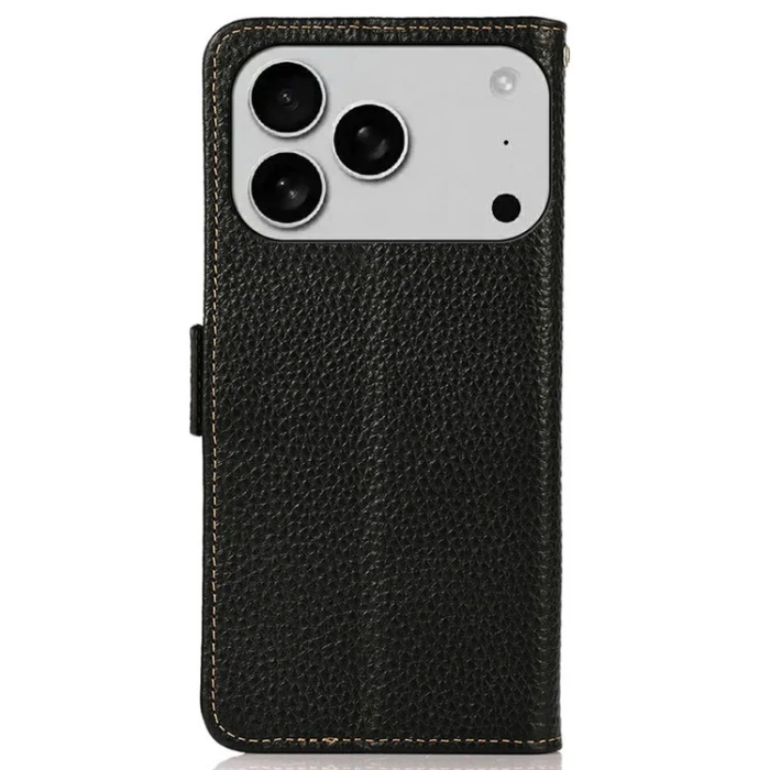 KHAZNEH - Khazneh iPhone 17 Pro Max Plånboksfodral Äkta Läder Rfid