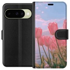 iSecrets - Pl&aring;nboksfodral till Google Pixel 10 med Rosa Tulpaner