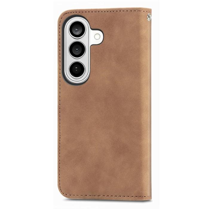 OEM - Mobilfodral för Samsung Galaxy S26 Konstläder Magnetisk - Brun