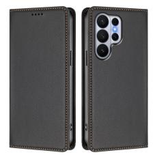 OEM - Pl&aring;nboksfodral f&ouml;r Samsung Galaxy S26 Ultra Konstl&auml;der RFID - Svart