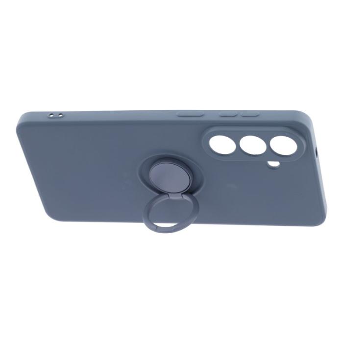 OEM - Mobilskal för Samsung Galaxy S26 Silikon med Ring Kickstand - Mörkblå