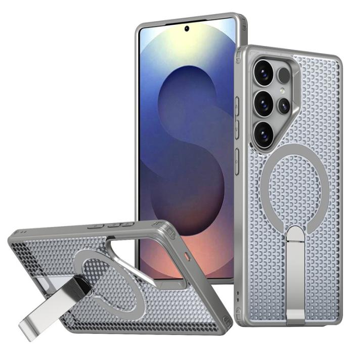OEM - Mobilskal för Samsung Galaxy S26 Ultra Magnetiskt Kickstand TPU PC - Titangrå