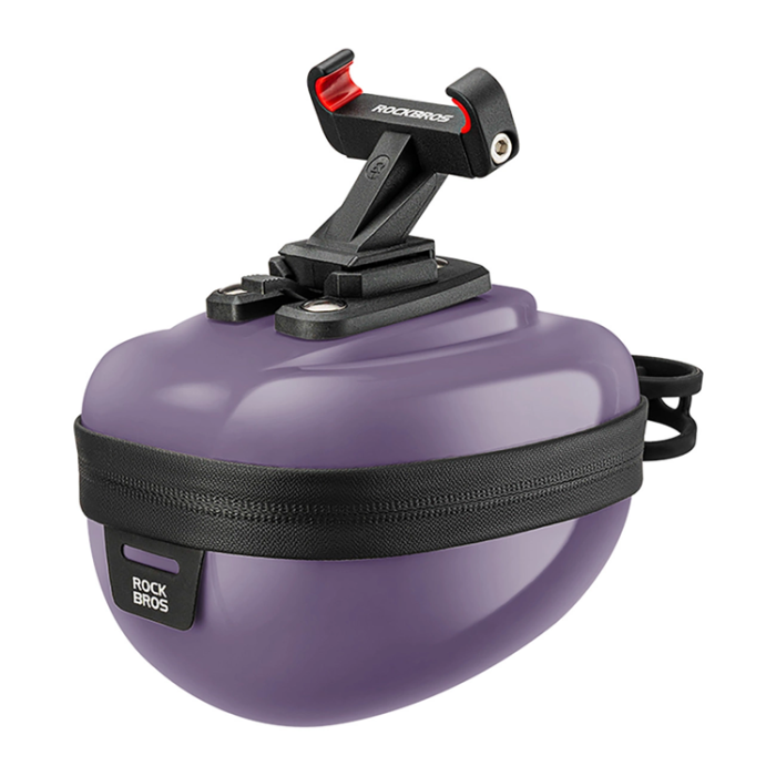 Rockbros - Rockbros Rigid Hard Shell Kompakt Sadelväska 0.4L - Lila