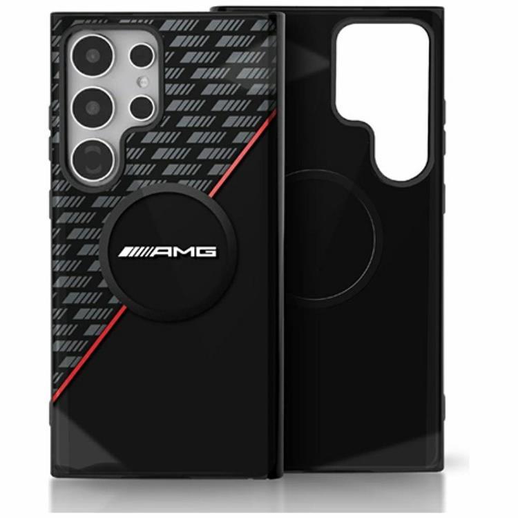 AMG Galaxy S25 Ultra Mobilskal MagSafe Double Layer Rhombs - Svart | 2353 | AlltMobil