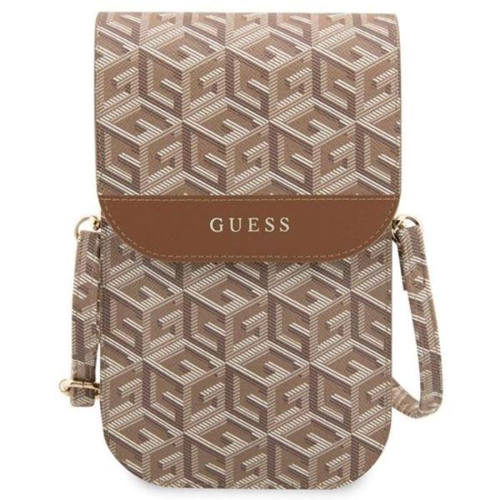 Guess - Guess Halsbandsfodral GCube Stripe - Brun