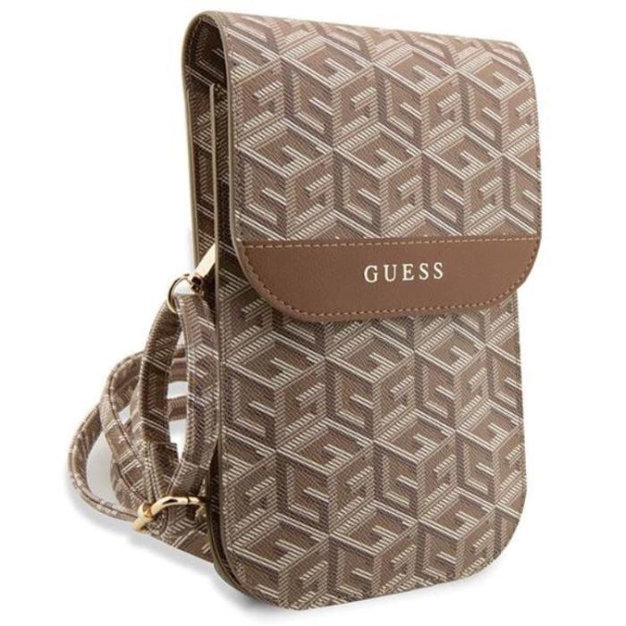 Guess - Guess Halsbandsfodral GCube Stripe - Brun