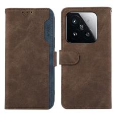 ABEEL - ABEEL Xiaomi 15T Pl&aring;nboksfodral i F&auml;rgsplicing Konstl&auml;der - Brun