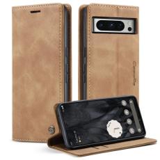 Caseme - CASEME 013 Series Google Pixel 8 Pro Pl&aring;nboksfodral Konstl&auml;der Brun