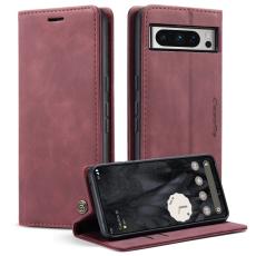 Caseme - CASEME 013 Series Google Pixel 8 Pro Pl&aring;nboksfodral Konstl&auml;der R&ouml;d