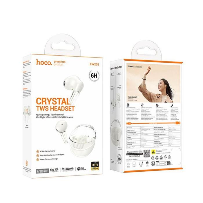 Hoco - Hoco TWS In-Ear Hörlurar Trådlösa Bluetooth EW202 - Milky Vit